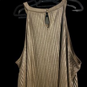 Torrid 5X Metallic Holiday Top - Bronze/Silver NWT